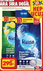 RİNSO TOZ DETERJAN LİMON VE KARBONAT & BEYAZ SİRKE VE ÇAMAŞIR SODASI 10 KG RİNSO TOZ DETERJAN LİMON VE KARBONAT & BEYAZ SİRKE VE ÇAMAŞIR SODASI 10 KG